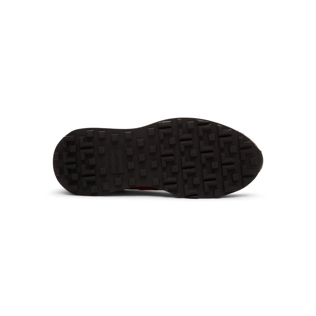 Lanvin Bumpr Mesh Sneakers (Brown/Red)