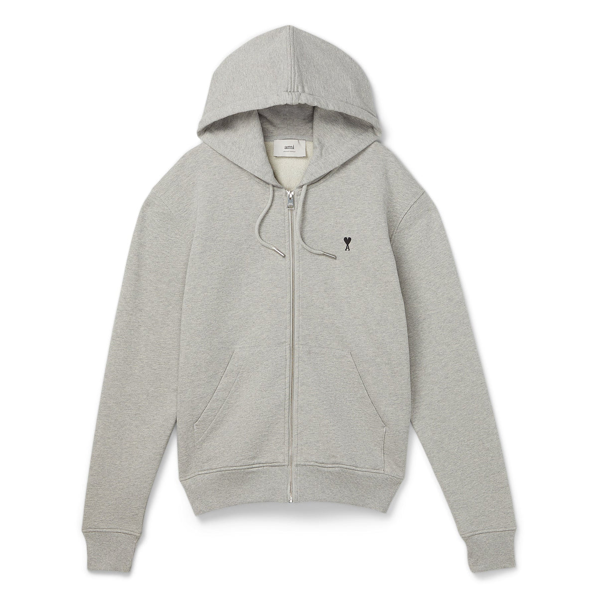 AMI ADC Zip Hoodie (Heather Ash Grey)