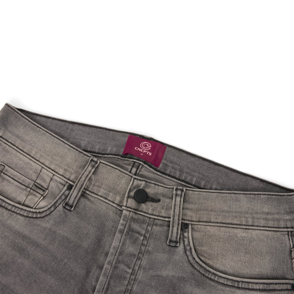 CNCPTS Coated Straight Denim (Black/Grey)